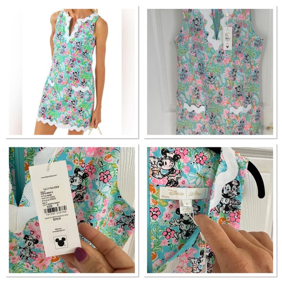 Lilly Pulitzer Dresses & Skirts - Lilly Pulitzer Disney Roney Shift Dress Lilly Hearts Disney Mickey Minnie NWT 8